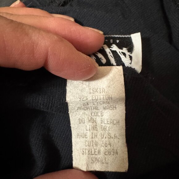 #212 – 🖤 ISKIA Vintage Black Knit Stirrup Pants | Made in USA 🖤 - Picture 4 of 4